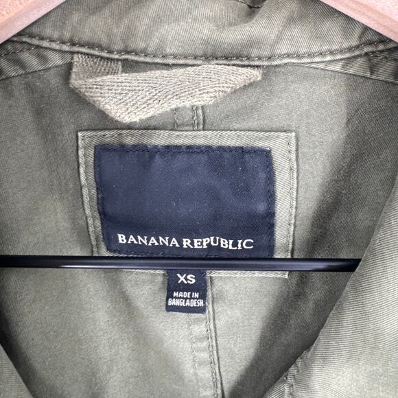 Banana Republic Olive Green Utility Jacket Women’s XS Military Cargo Style - Picture 3 of 6